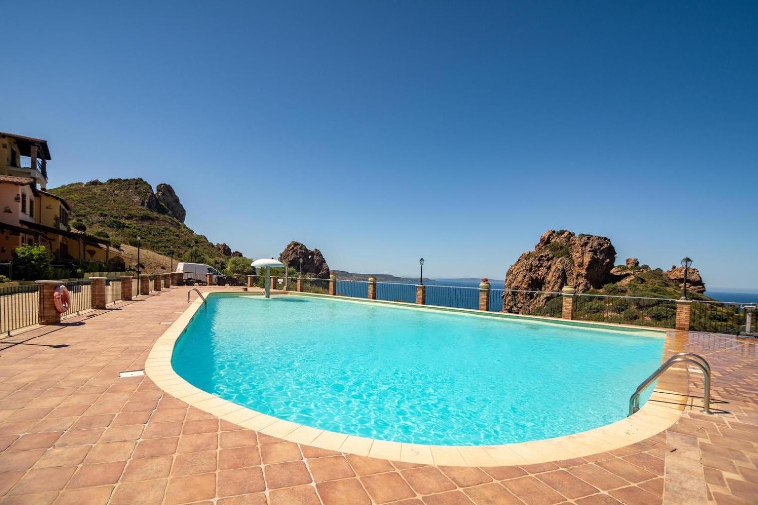 La Perla E Le Conchiglie Tanca Piras Vista Mare Villa Nebida Bagian luar foto