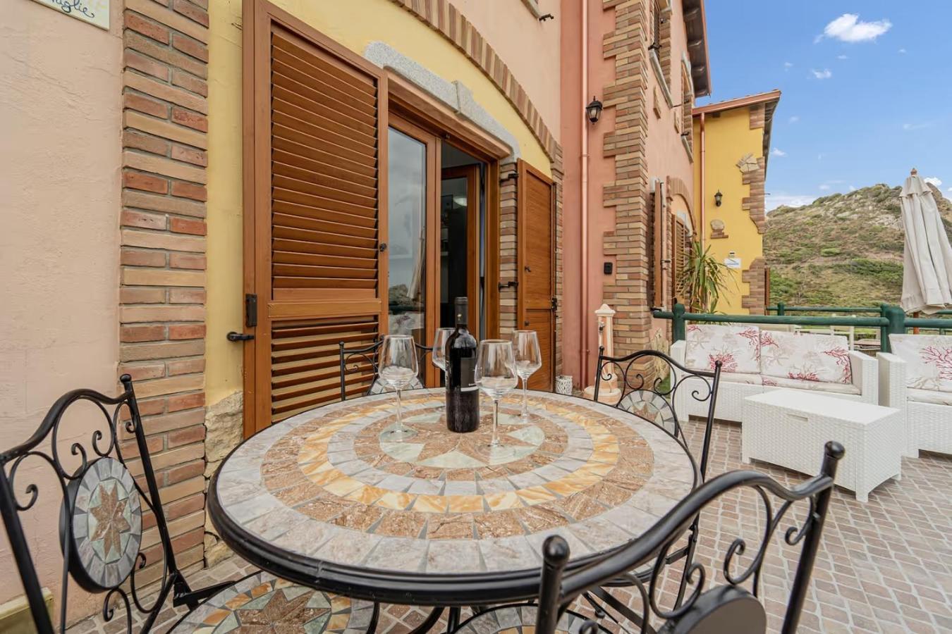 La Perla E Le Conchiglie Tanca Piras Vista Mare Villa Nebida Bagian luar foto